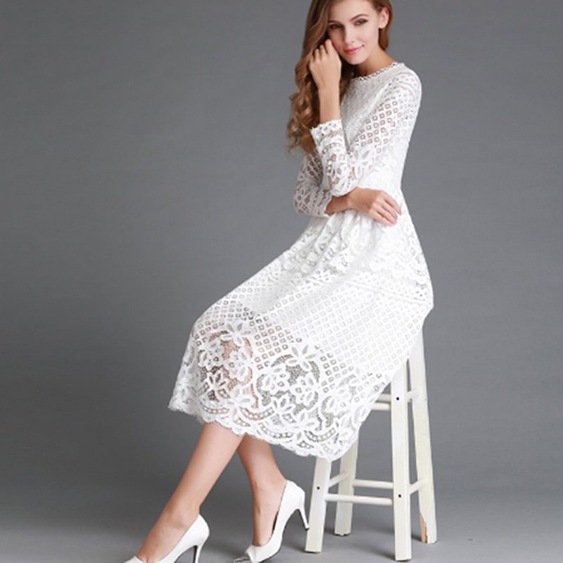 Robe Vintage – Dentelle des années 70 – Image 6