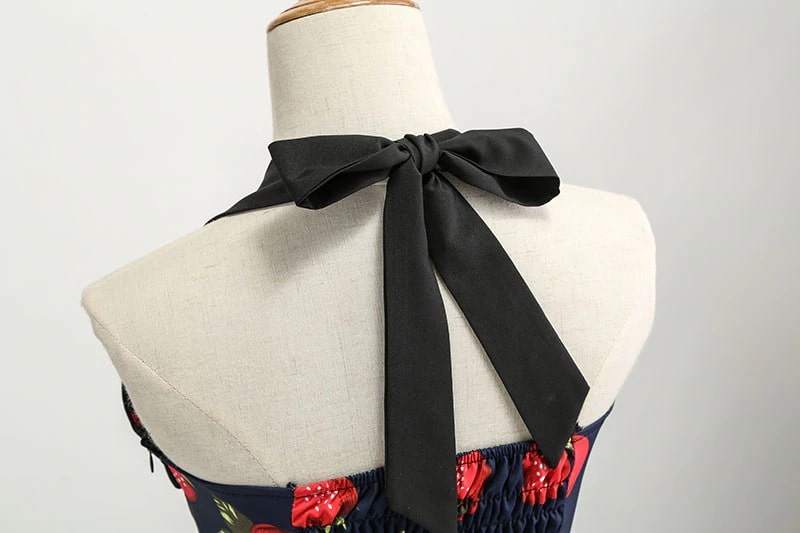 Robe vintage style Pin-Up à motif fraises – Image 6