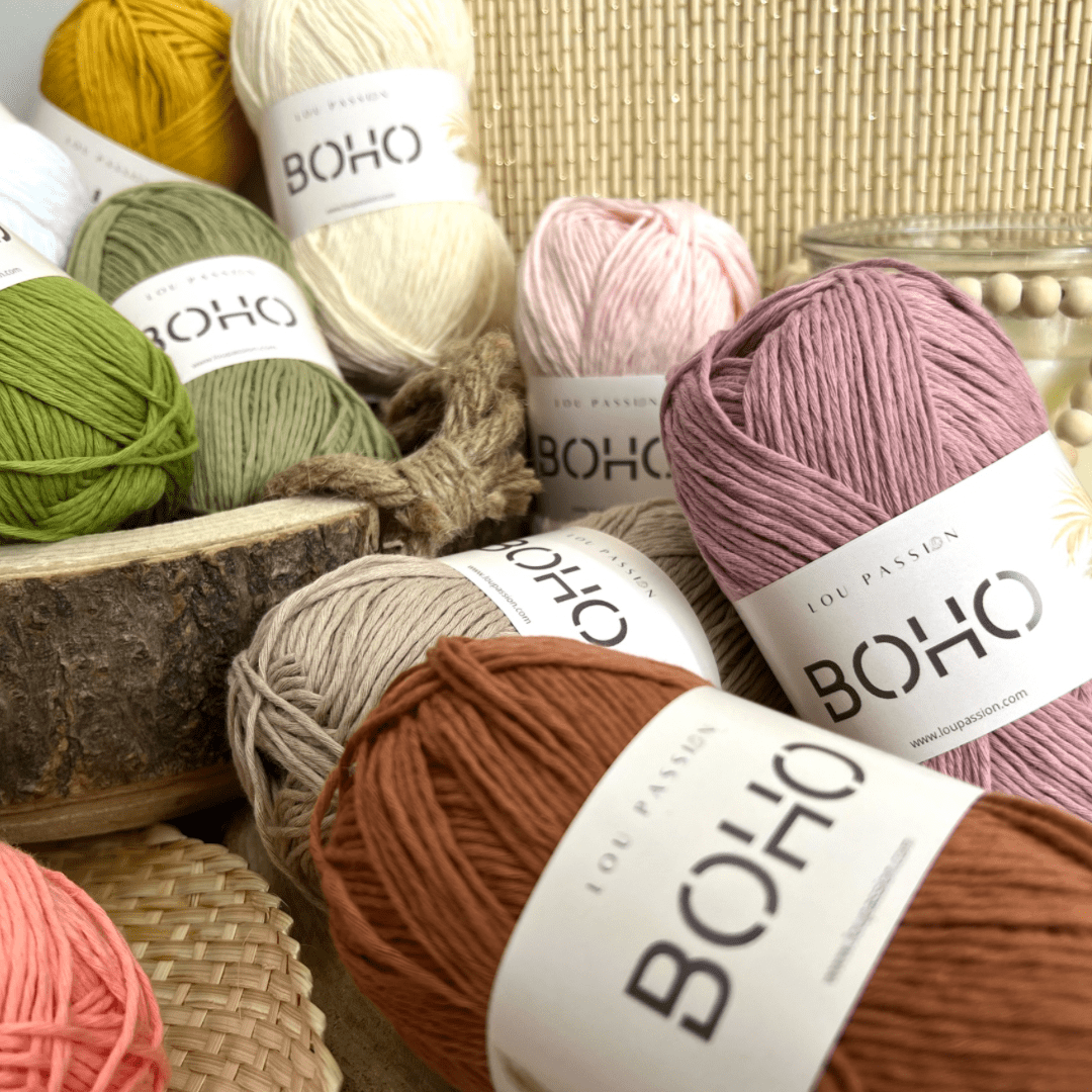 Boho Fil 100 % Coton Naturel 100g 210 mètres Corail 50 – Image 2