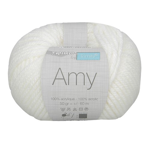 Fil à tricoter Amy Distrifil – 100% Acrylique – Coloris 01