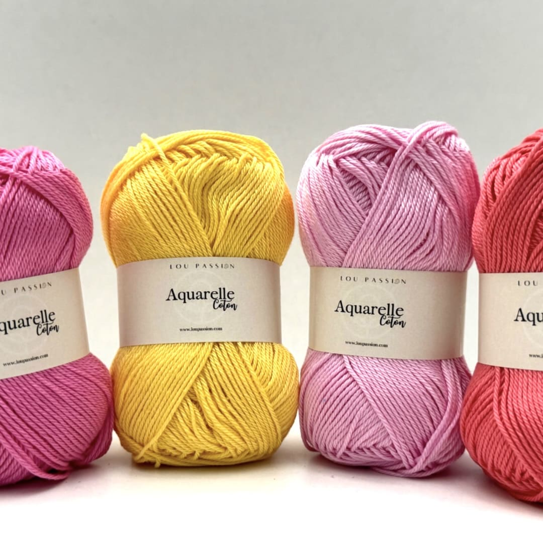 Pelote de coton Aquarelle 100% coton mercerisé Bleu maya Ref-634 – Image 3