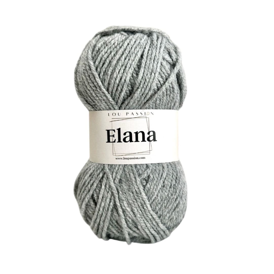Pelote de laine Elana – Acrylique REF 622 – Gris clair – Image 3