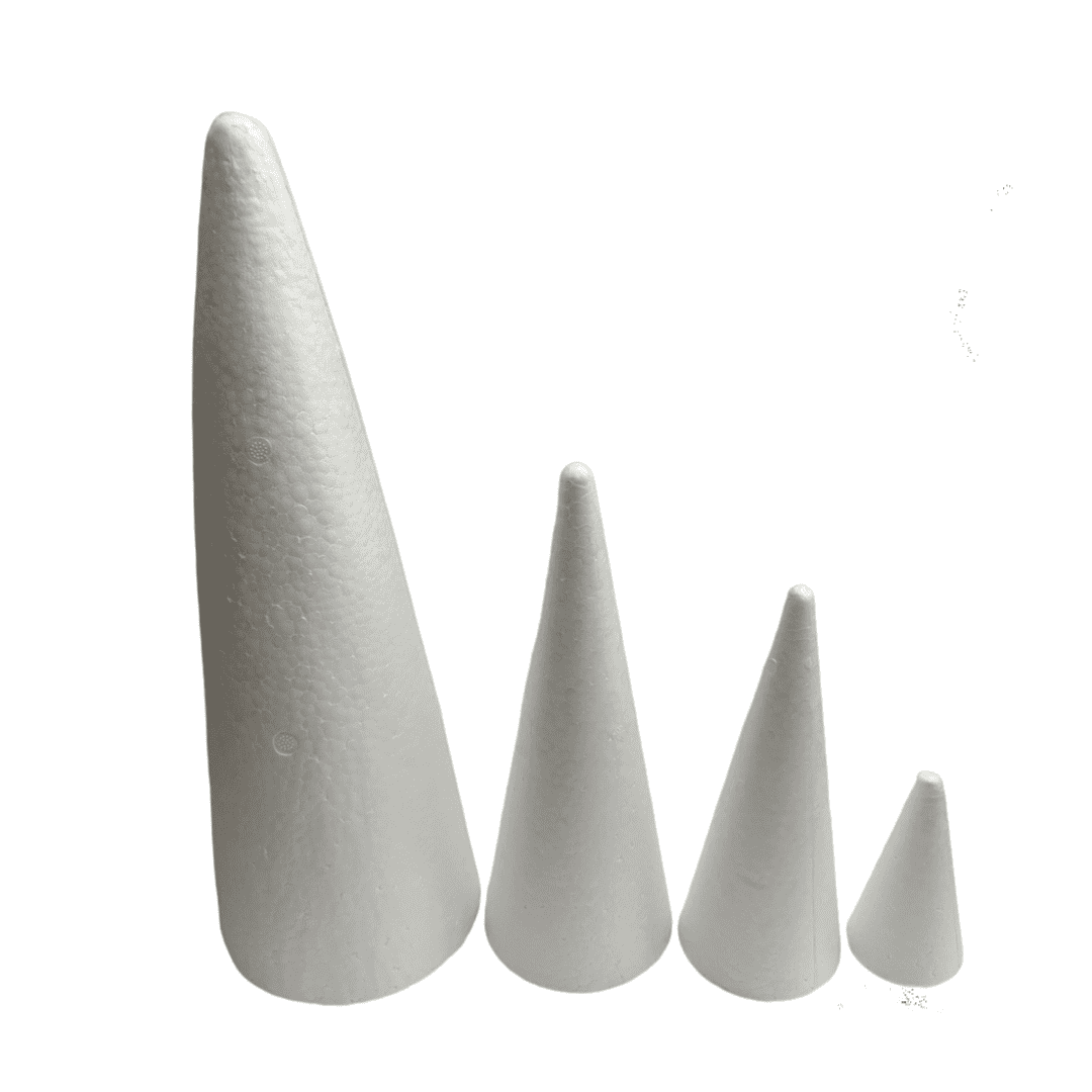 Cône sapin de noël polystyrene – 10 cm – Image 2