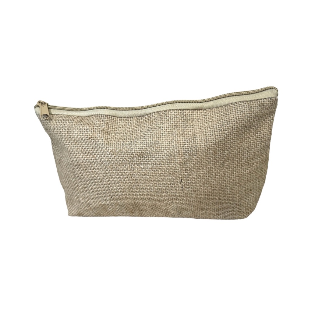 Trousse en toile de jute 22X12X7 cm – Image 2