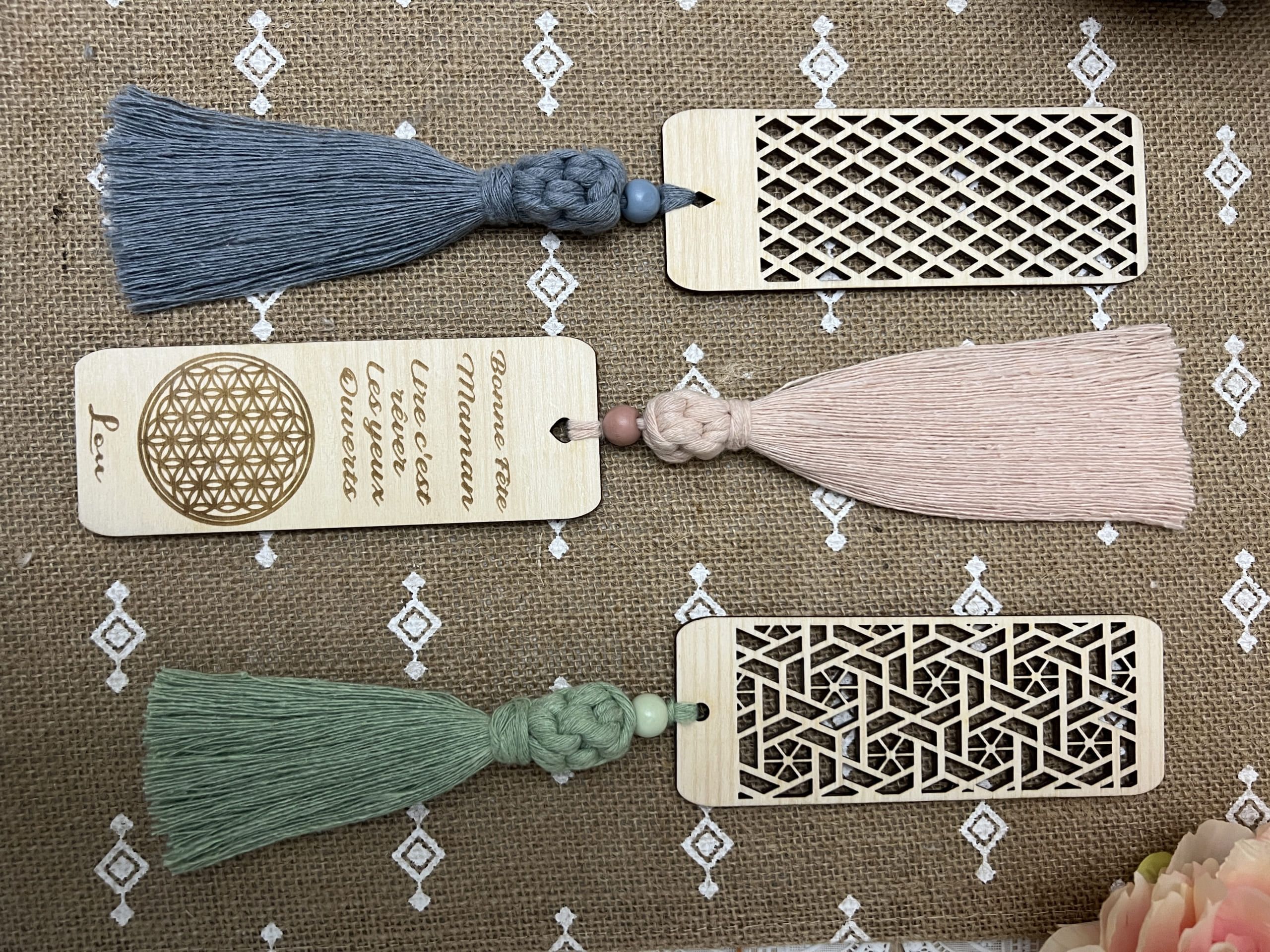 Marque Page Bois à Personnaliser 5X15 cm Ref J15 – Image 3