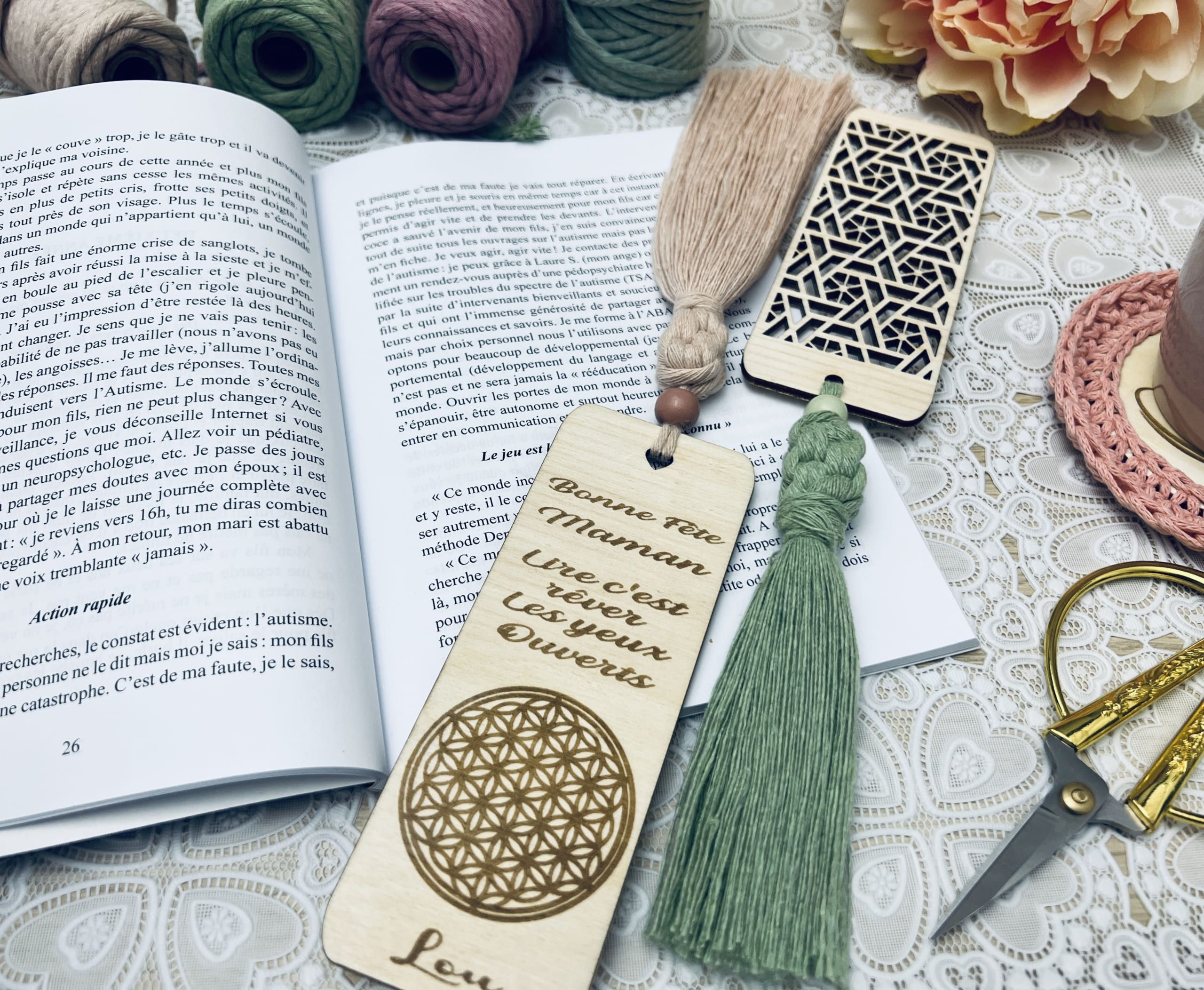 Marque Page Bois à Personnaliser 5X15 cm Ref J15 – Image 2