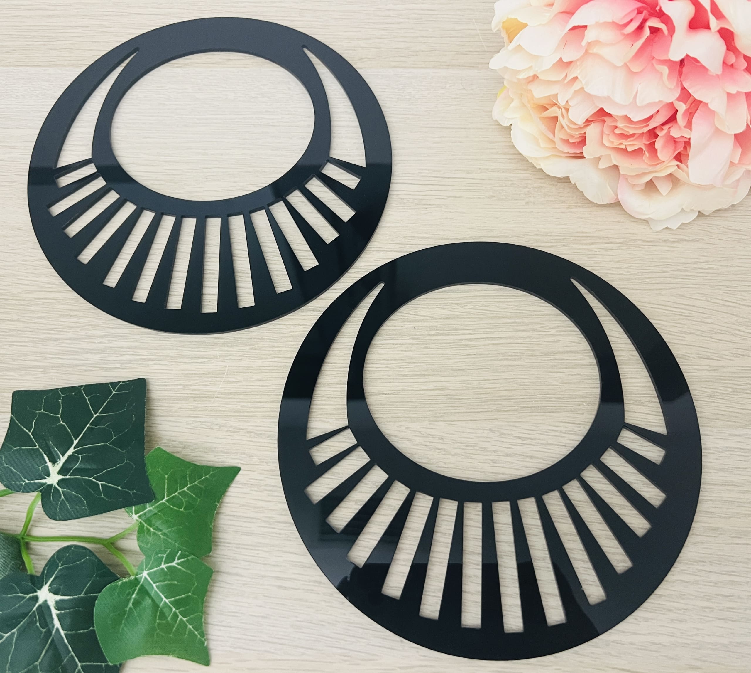 Paire d’anses poignées Noir modèle Lamé