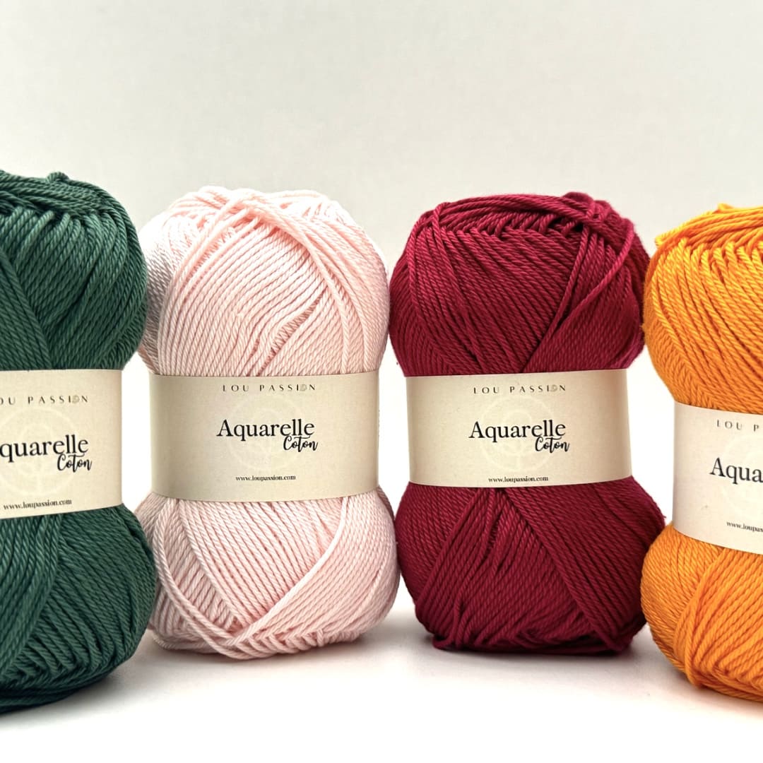 Pelote de coton Aquarelle 100% coton mercerisé Esmeralda Ref-637 – Image 6