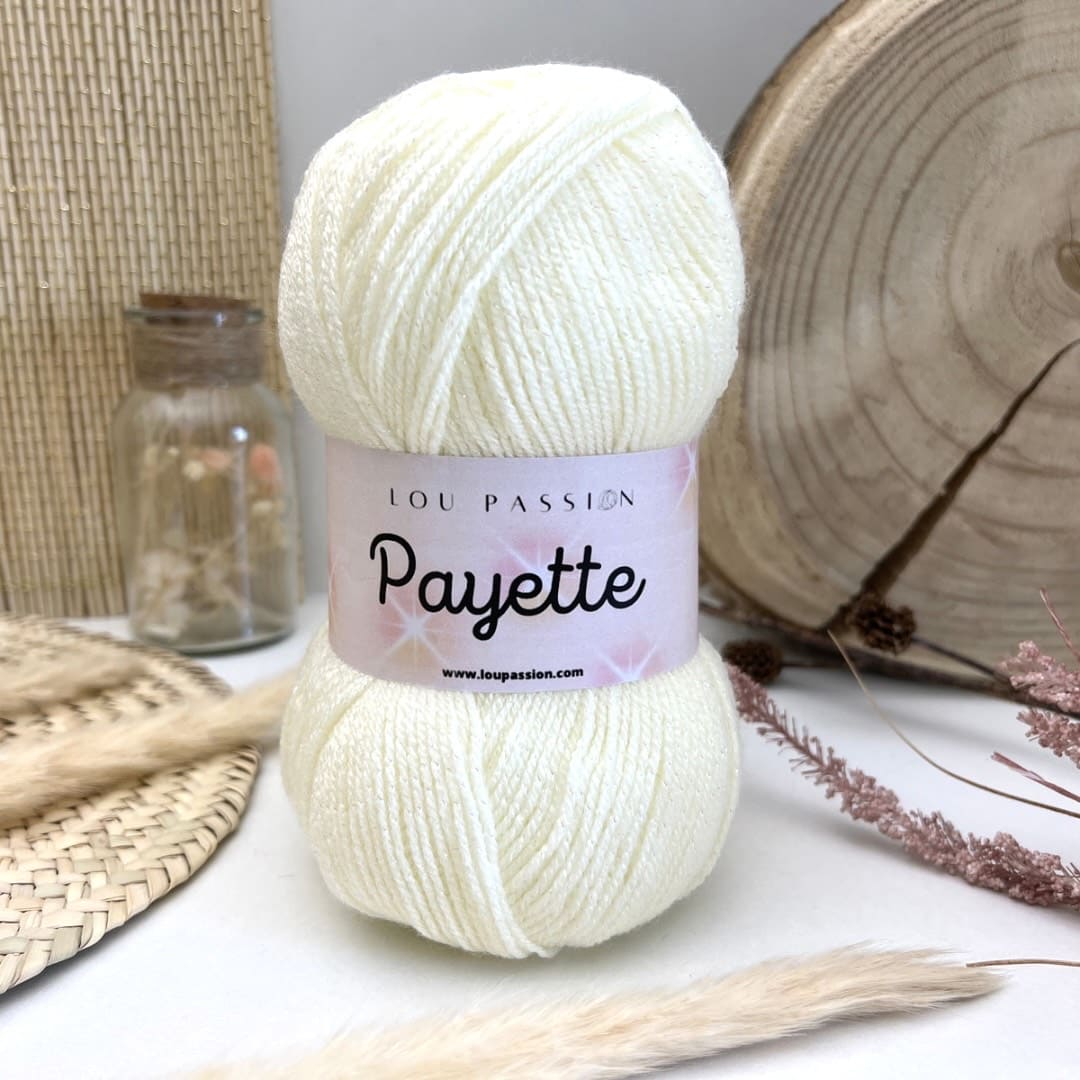 Pelote de laine Payette 100g – 380 m écru