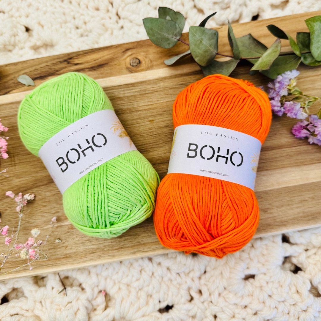 Pelote de Coton BOHO Orange 100g – 210m – 100% Naturel – Image 4
