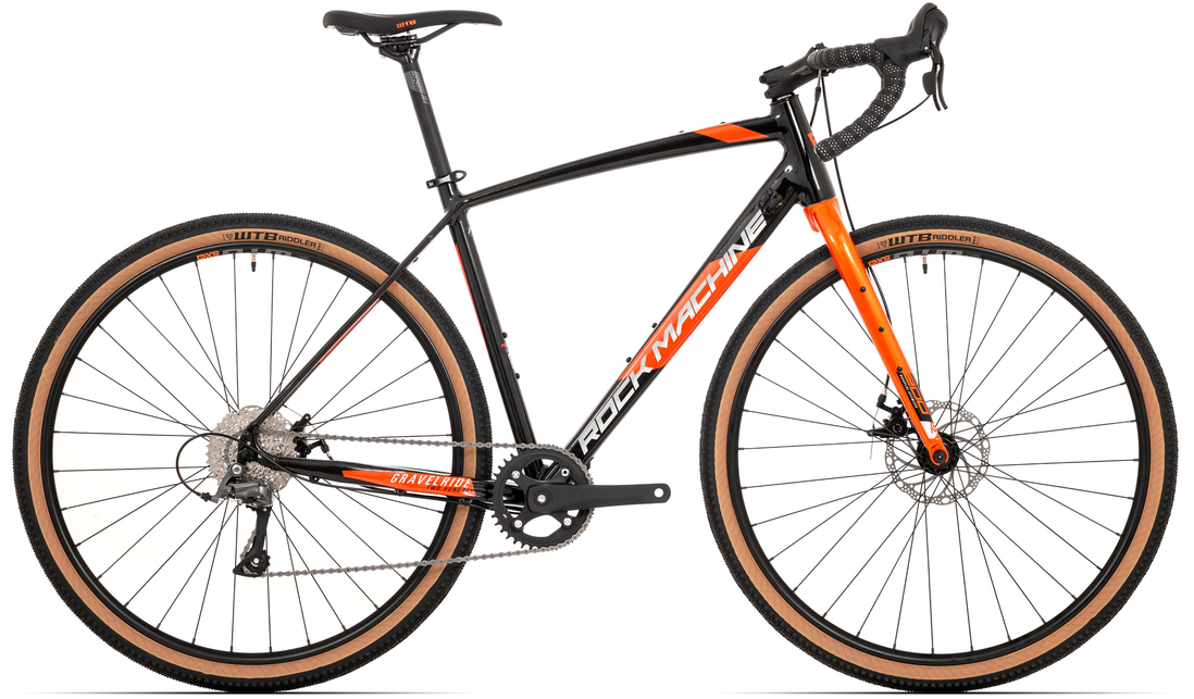 Vélo Gravel RockMachine GravelRide 200 Noir / Gris / Orange