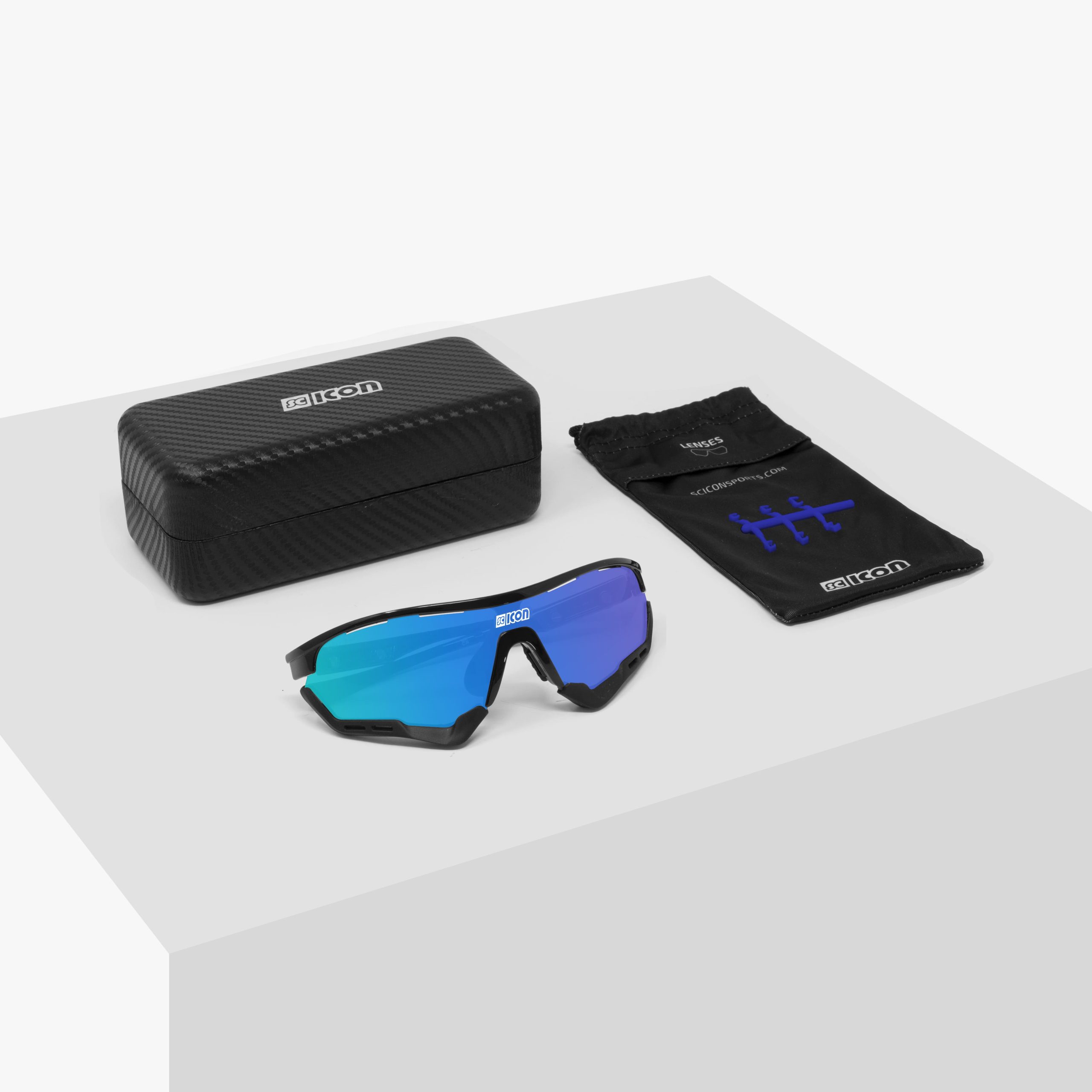 Lunettes Scicon Aerotech XXL Blanc Gloss / Bleu Miroir SCNPP – Image 4