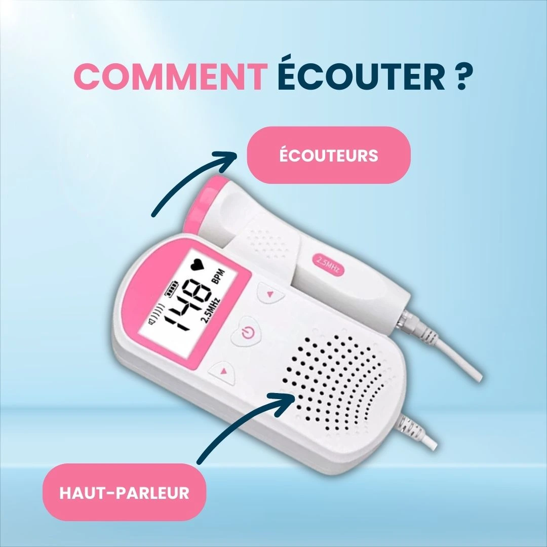 Écoute-Cœur Bébé I Doppler fœtal Grossesse Monitor – Image 2