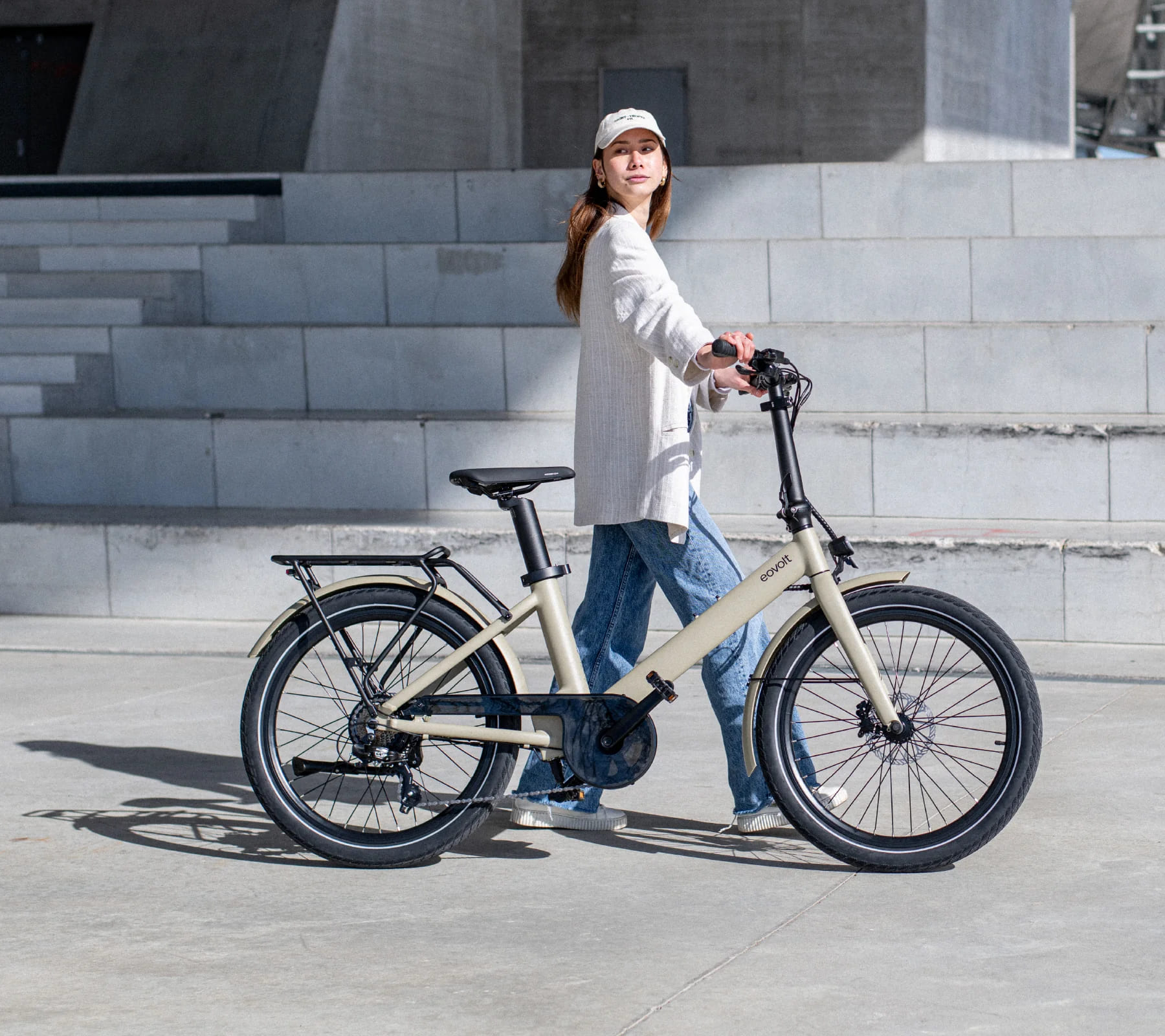 Vélo Semi Pliant Eovolt Evening 24 Pouces Gris Lune – Image 6