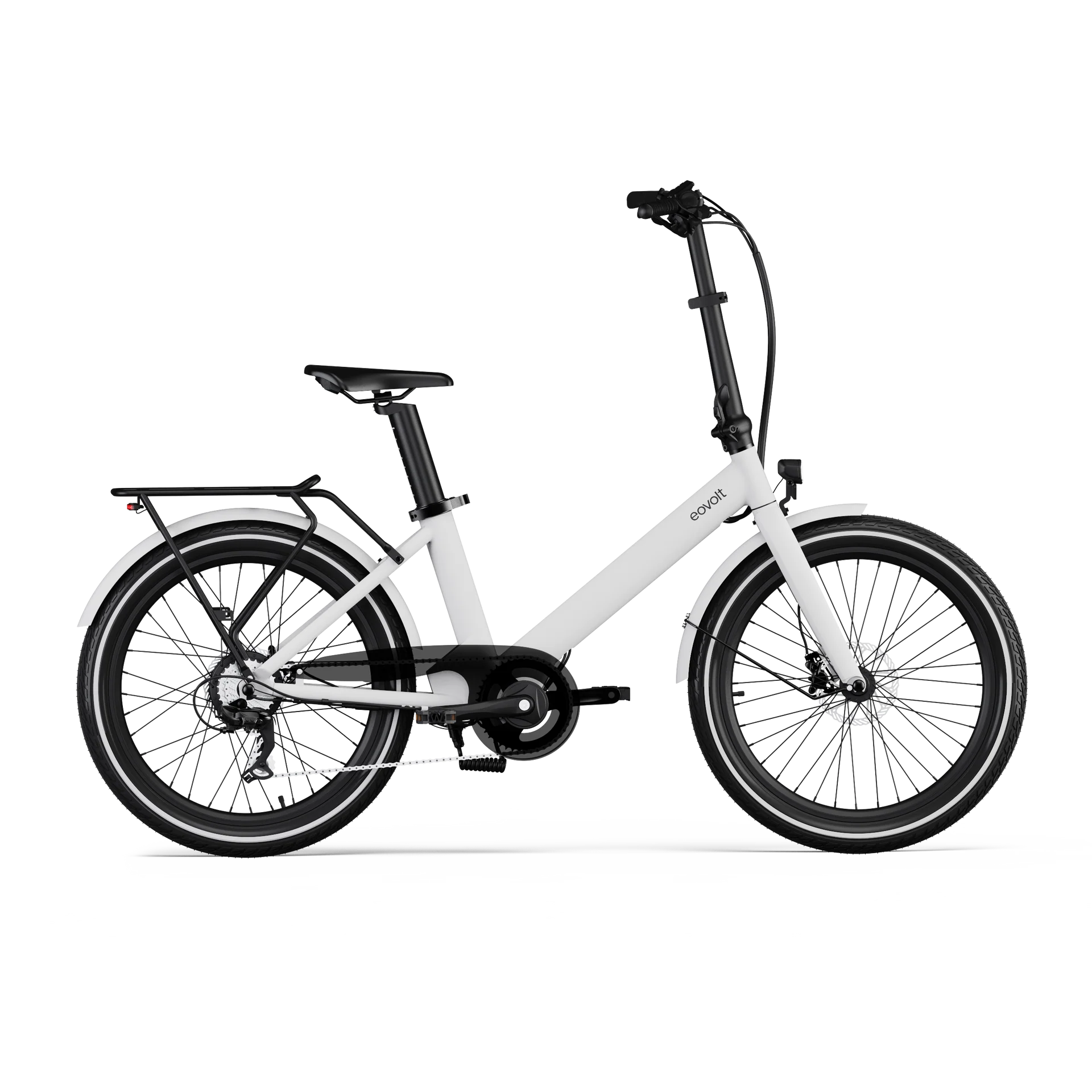 Vélo Semi Pliant Eovolt Evening 24 Pouces Gris Lune