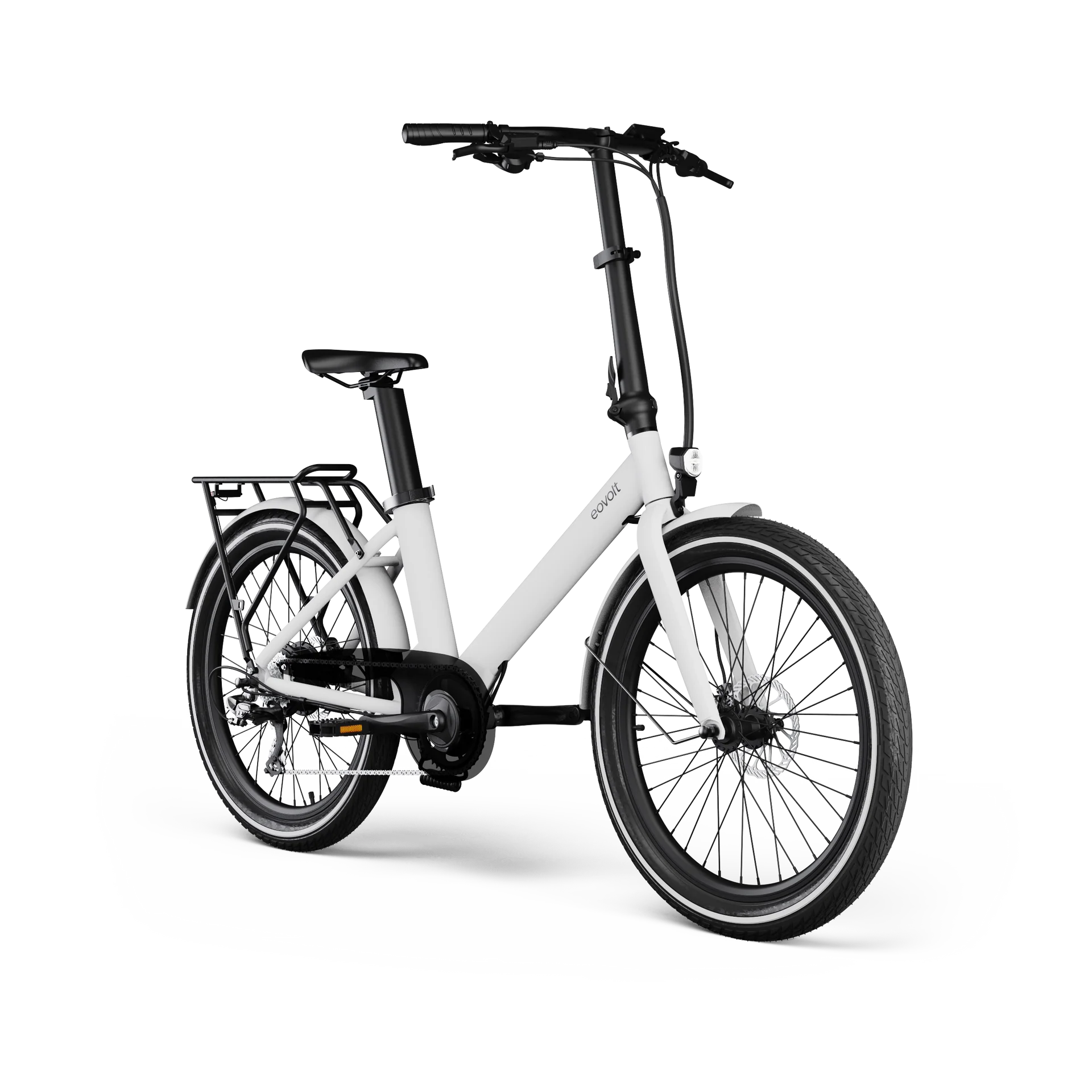 Vélo Semi Pliant Eovolt Evening 24 Pouces Gris Lune – Image 2