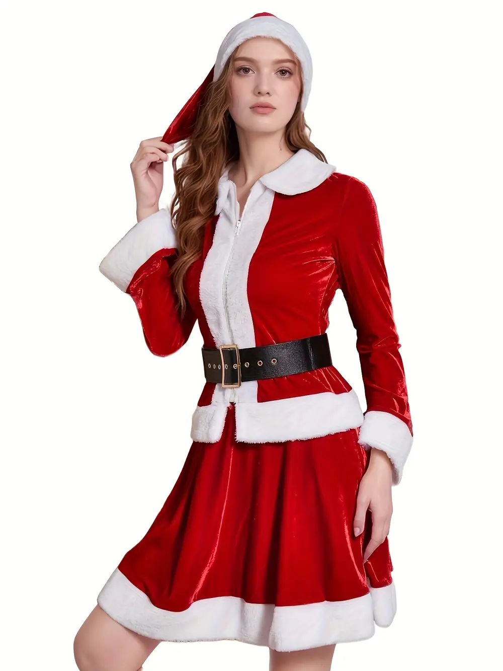 Robe de Noël enfant – déguisement festif élégant avec jupe en tulle et nœud satin – Image 4