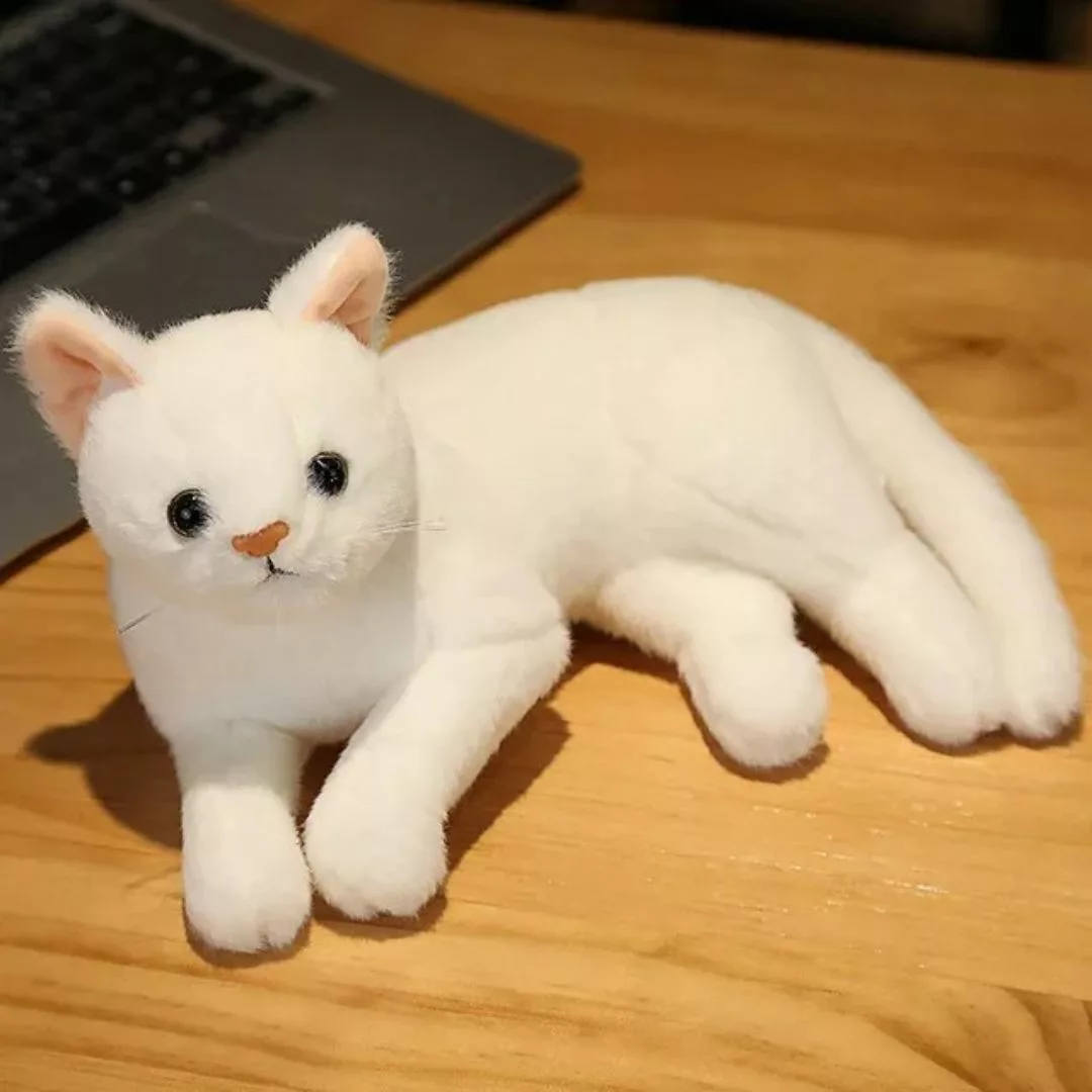 Chaton en peluche – Ultra doux et réaliste pour enfants et bébés – Compagnon câlin apaisant – Image 4