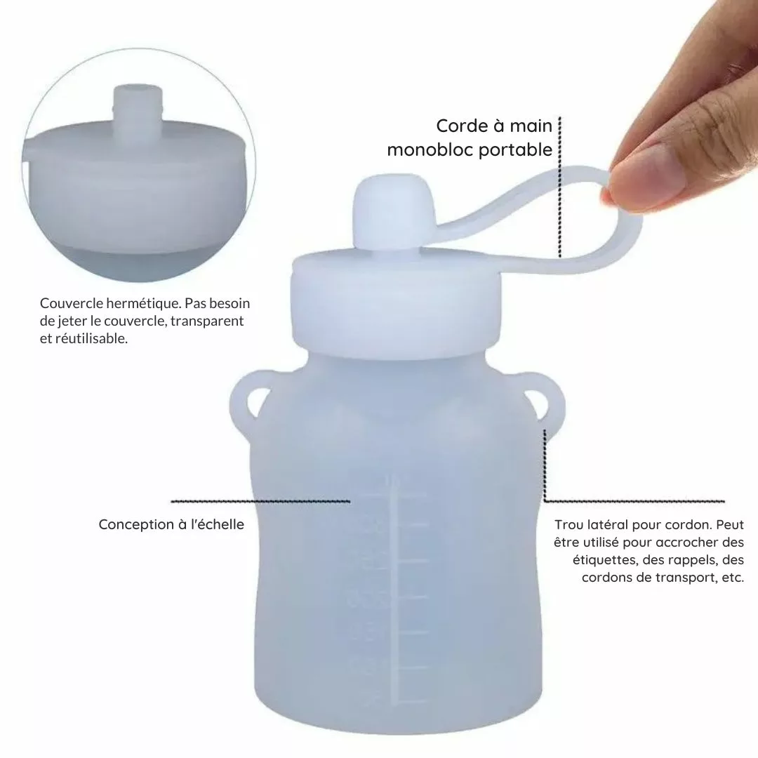 Gourde réutilisable pour compote – Écologique, pratique et idéale pour goûters nomades des enfants – Image 5