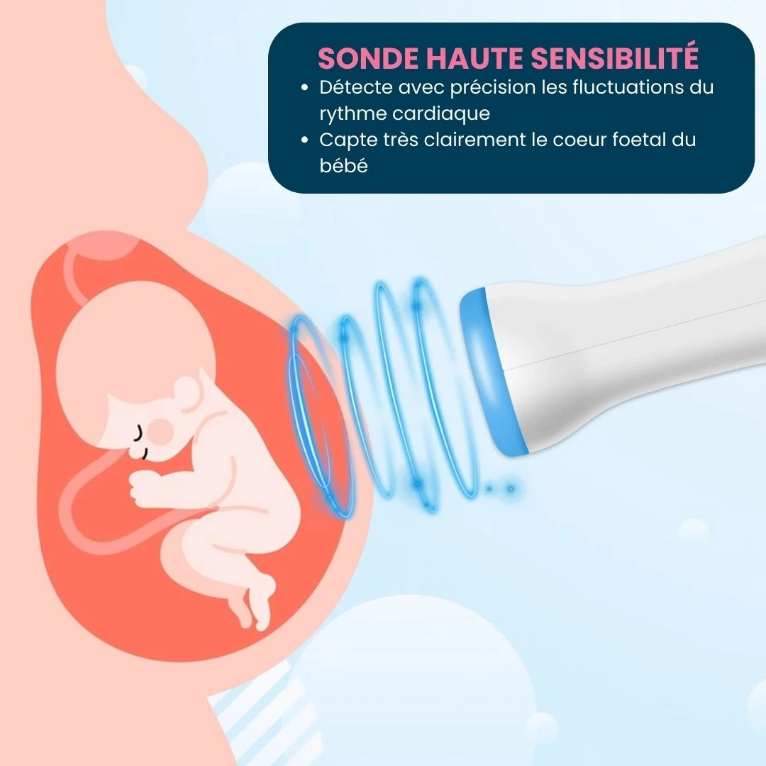 Écoute-Cœur Bébé I Doppler fœtal Grossesse Monitor – Image 5