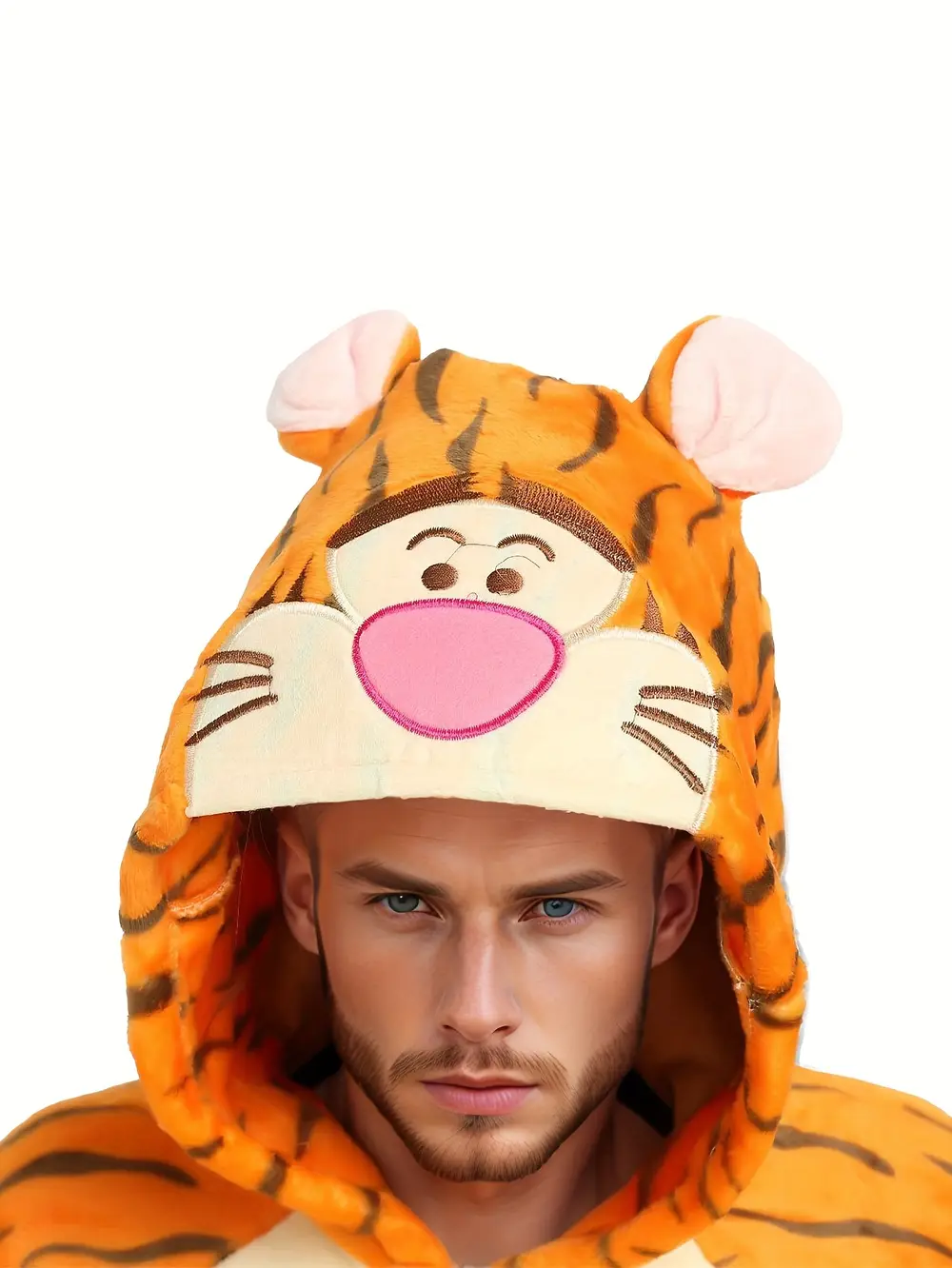 Combinaison pyjama tigre adulte en peluche – costume douillet pour cosplay et maison – Image 4
