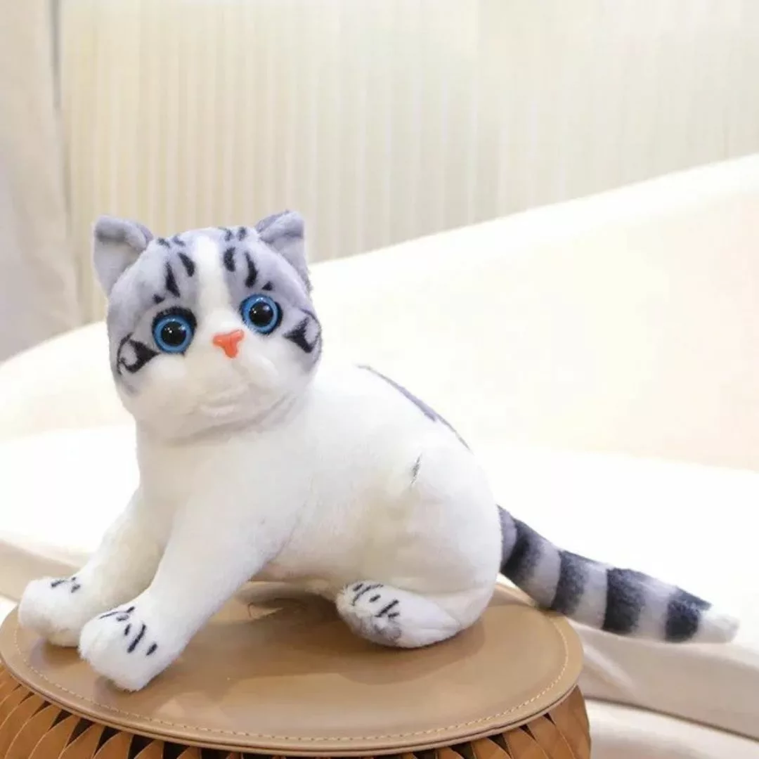 Chaton en peluche – Ultra doux et réaliste pour enfants et bébés – Compagnon câlin apaisant – Image 7