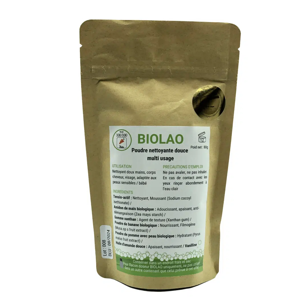 Savon en poudre éco-responsable – Recharge pour flacon doseur – Biolao – Image 5