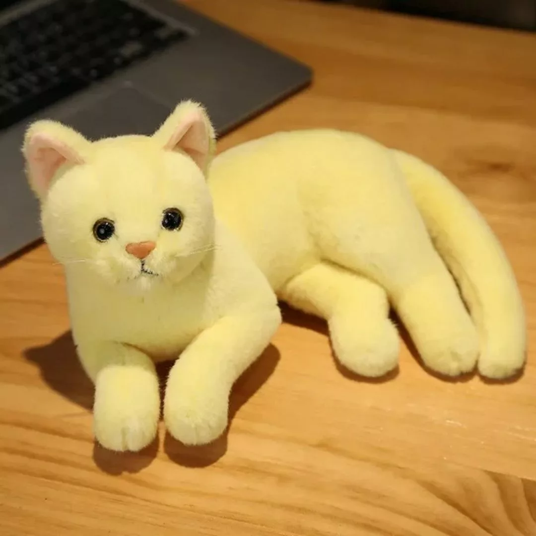 Chaton en peluche – Ultra doux et réaliste pour enfants et bébés – Compagnon câlin apaisant – Image 5
