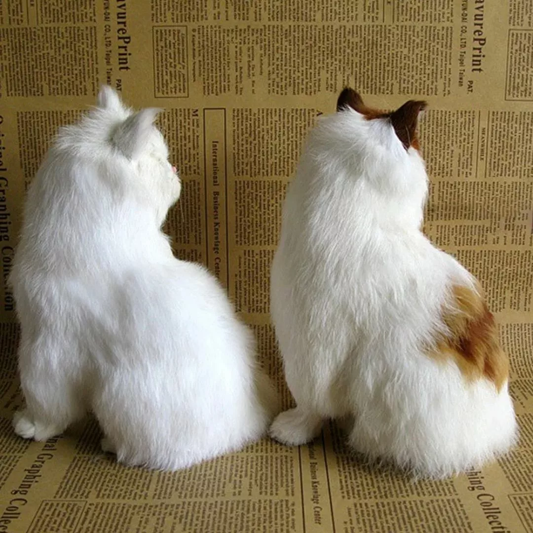 Peluche chat réaliste – Ultra douce et expressive pour déco cosy ou cadeau apaisant – Image 2