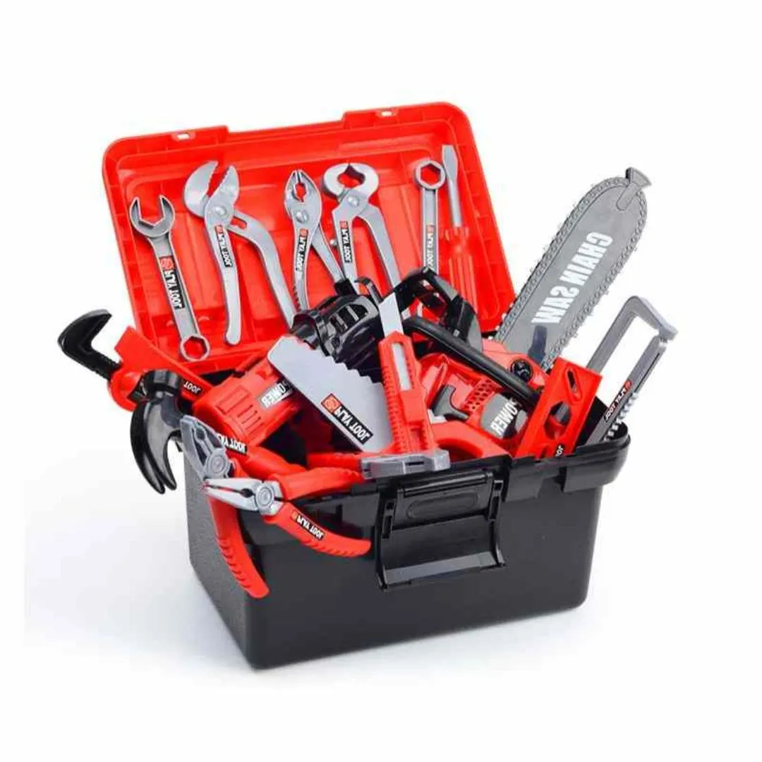 Caisse a outils enfant – Jeu éducatif en bois pour petits bricoleurs – Développe motricité et imagination – Image 2