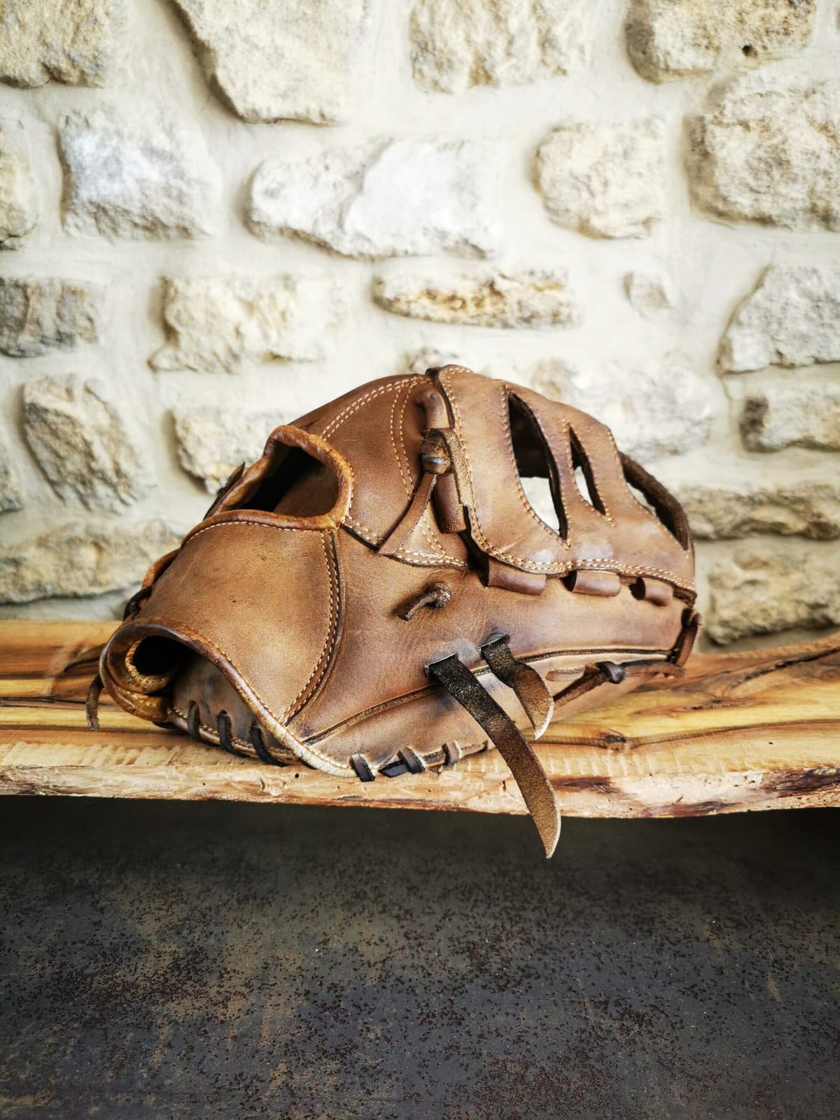 Gant de baseball vintage en cuir – Image 2