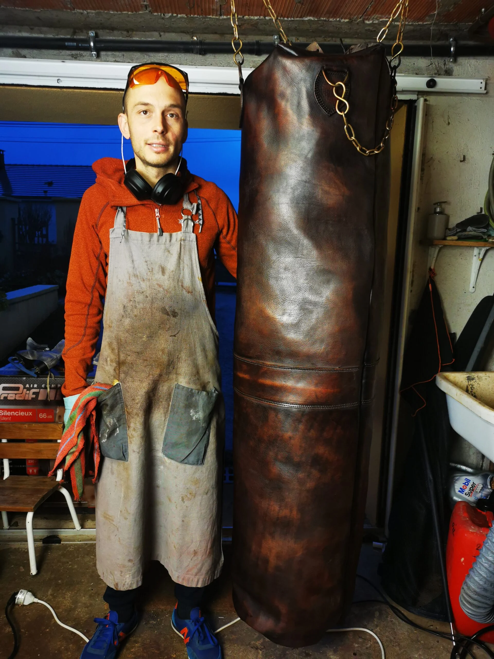 Sac de frappe cuir XXL (160cm) – Image 2