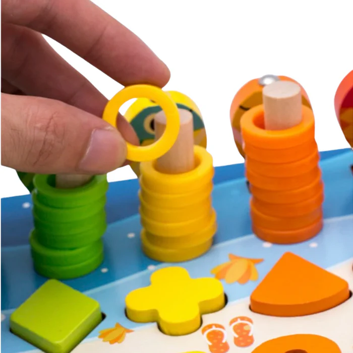 Puzzle Éducatif Montessori en Bois – Jeu 5 en 1 – Image 3