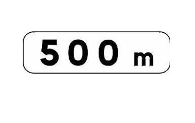 PANONCEAU DE DISTANCE M1 500M