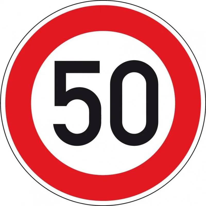 PANNEAU B14 – LIMITATION DE VISTESSE A 50KM/H