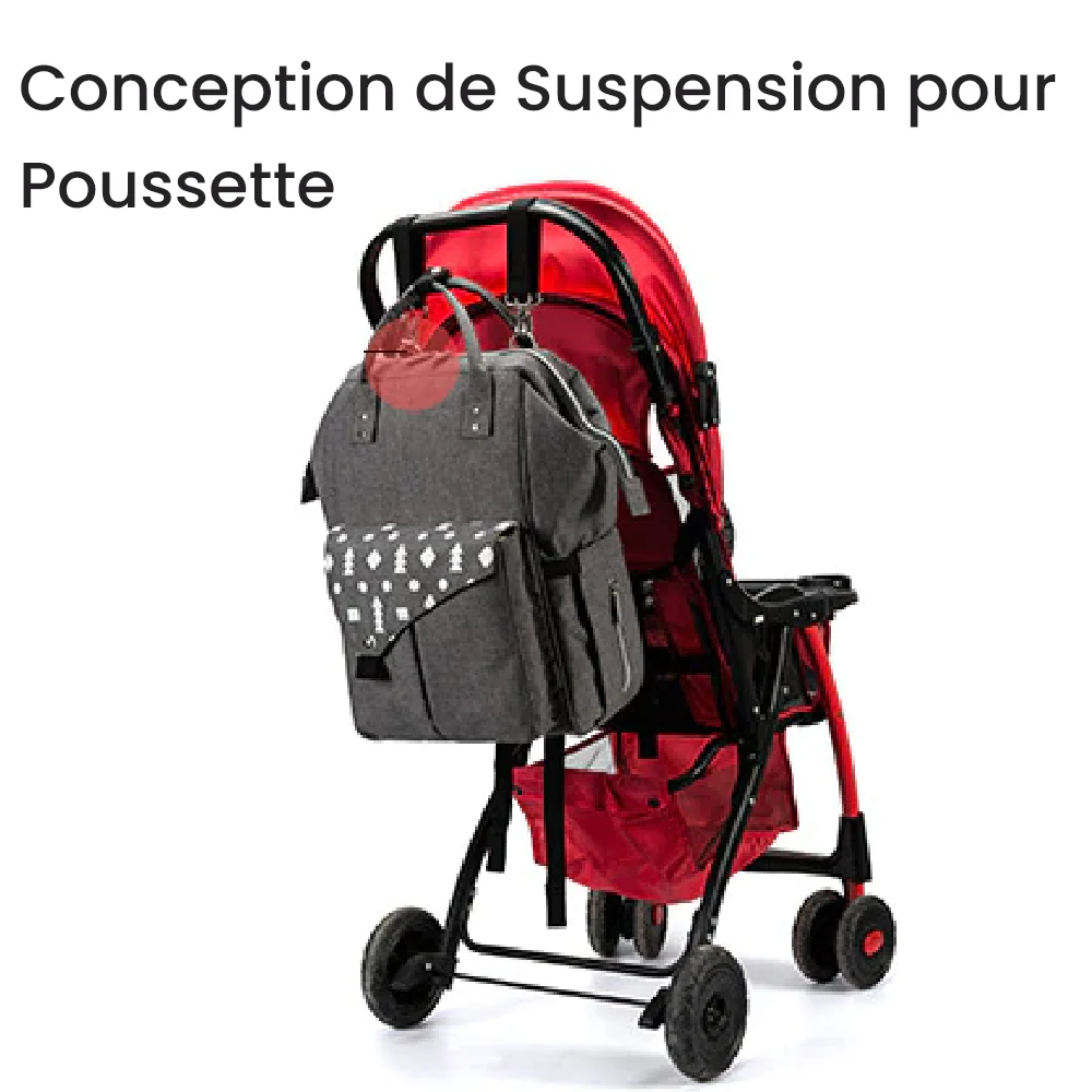 Sac à langer à dos (Denim) – Image 3