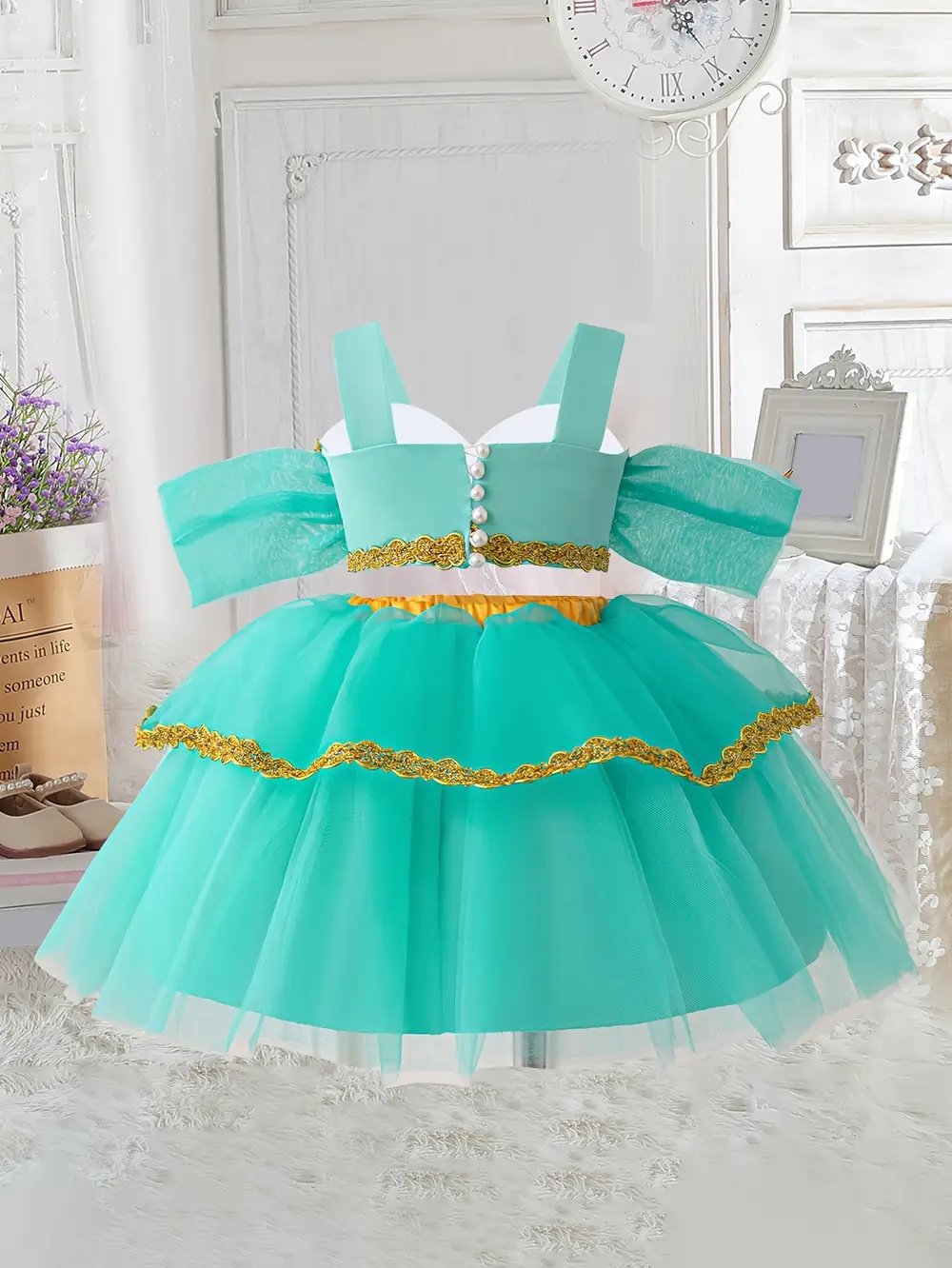 Robe de princesse bébé en tulle pailleté – tenue Halloween festive fille – Image 3