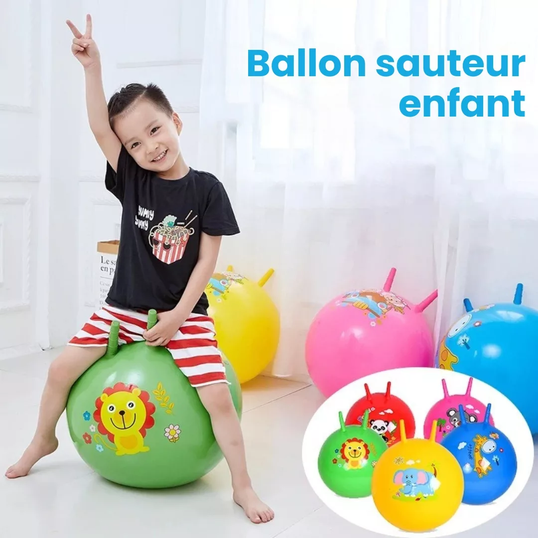 Ballon sauteur enfant – Dépense ton énergie en s’amusant à la maison ou au jardin – Motricité et équilibre garantis – Image 3
