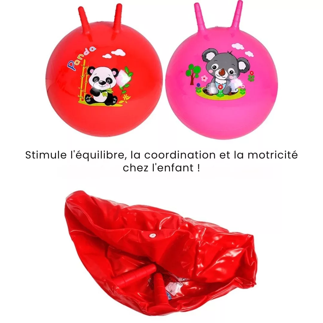 Ballon sauteur enfant – Dépense ton énergie en s’amusant à la maison ou au jardin – Motricité et équilibre garantis – Image 4