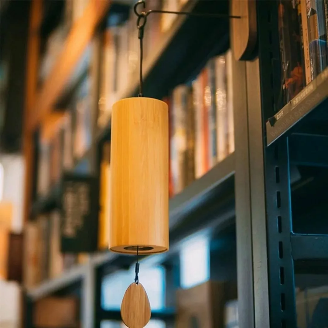 Carillon extérieur en bambou recyclé – Ambiance zen et naturelle pour jardin ou balcon – Éco-responsable et apaisant – Image 4