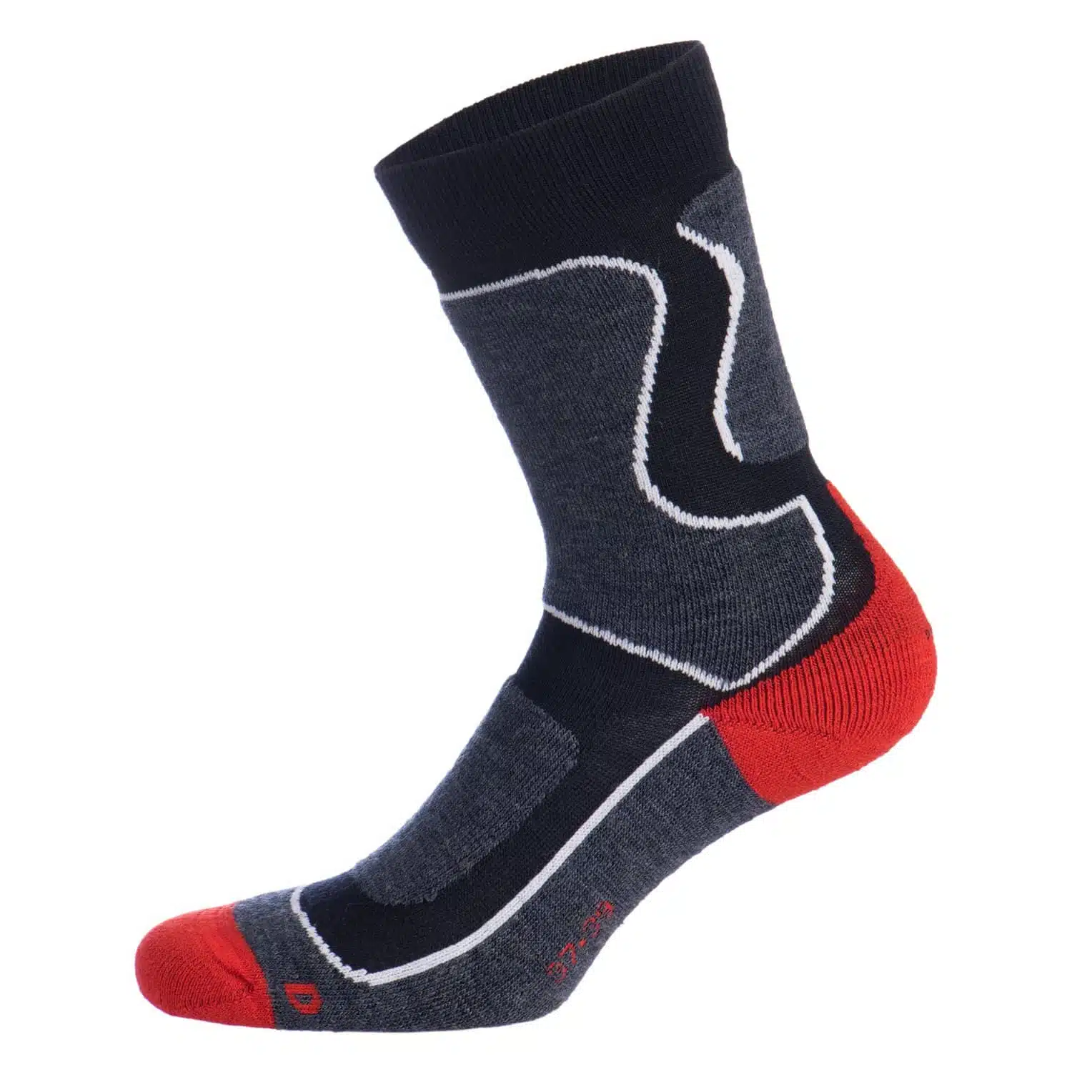 Chaussettes Laine Mérinos – Mixte – Tige haute – Eco-conçues – Rouge/Navy – OGARUN