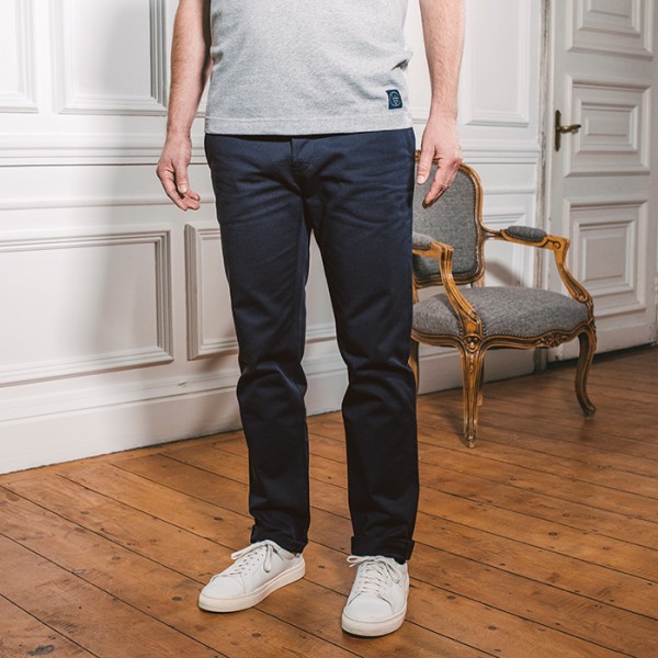 Pantalon Chino CARLOS Marine – La Gentle Factory