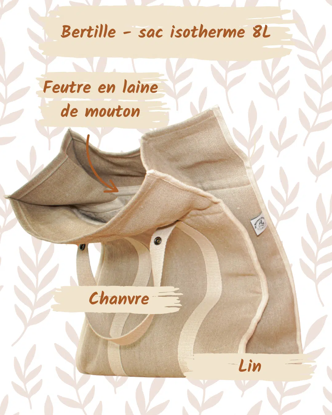 Sac isotherme pour le froid – Mini cabas 8L – Mouton givré – Image 3