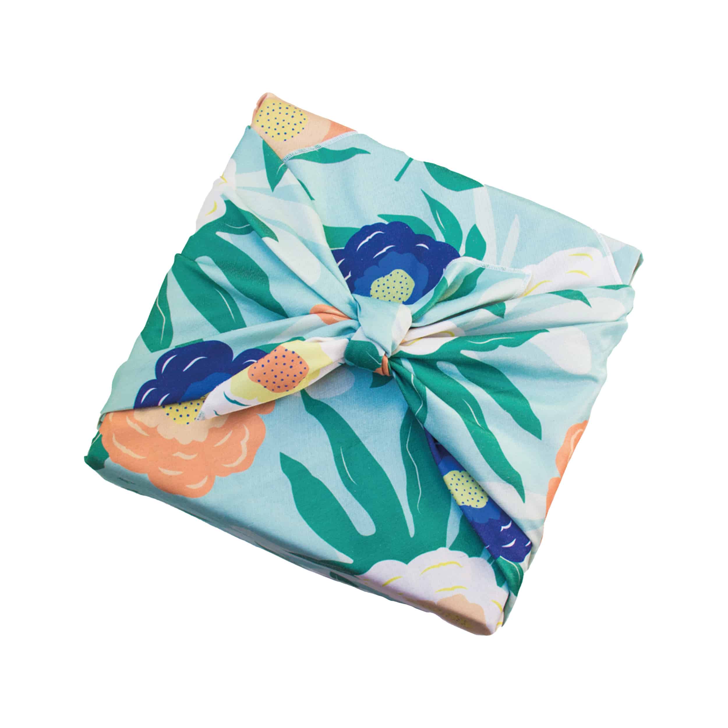Emballage cadeau réutilisable recyclé – Grand motif Flower – Paké