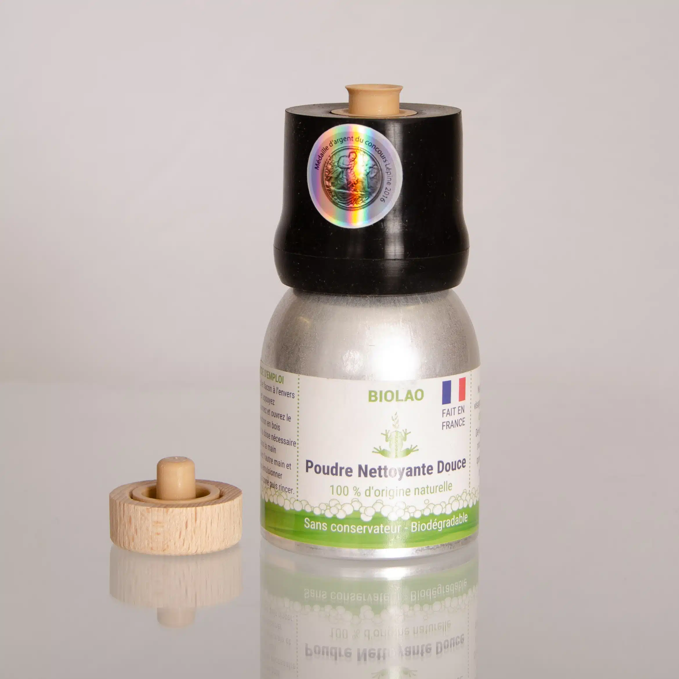 Flacon doseur de savon éco-responsable – 80g – Biolao – Image 2