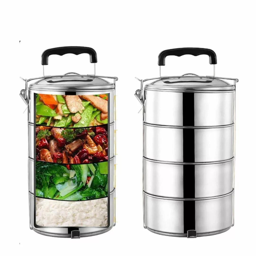 Gamelle inox empilable pour randonnée – Légère, anti-rouille et compacte pour repas nomades réussis – Image 2