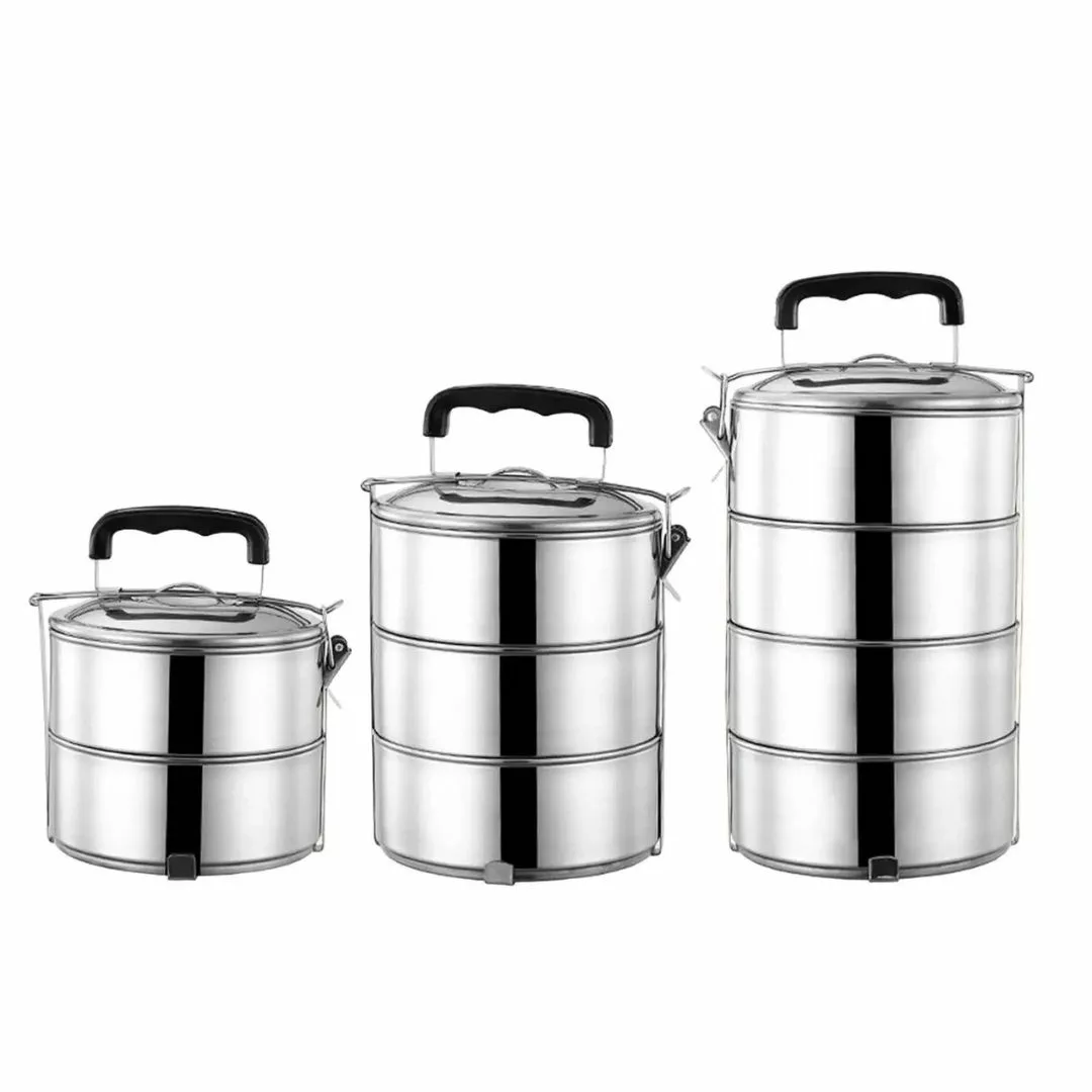 Gamelle inox empilable pour randonnée – Légère, anti-rouille et compacte pour repas nomades réussis – Image 3