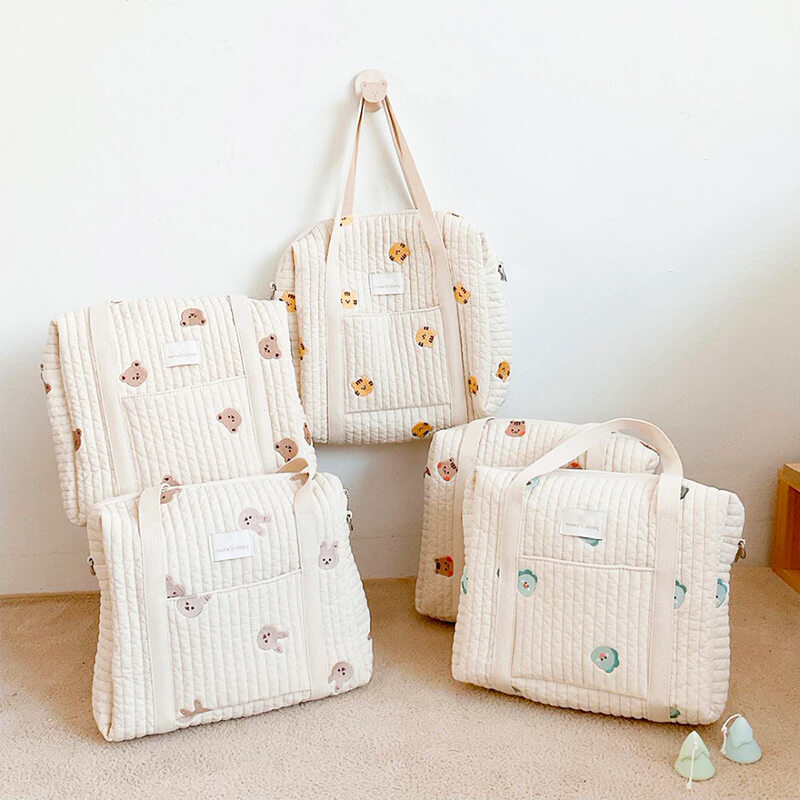 Grand sac à langer bébé brodé