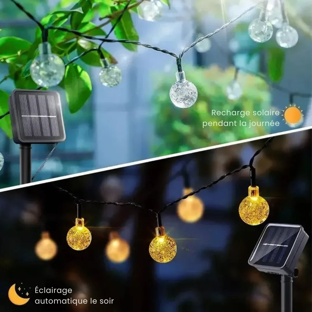 Guirlande lumineuse solaire pour pergola extérieure – Ambiance chaleureuse et éco-friendly pour vos soirées en plein air – Image 4