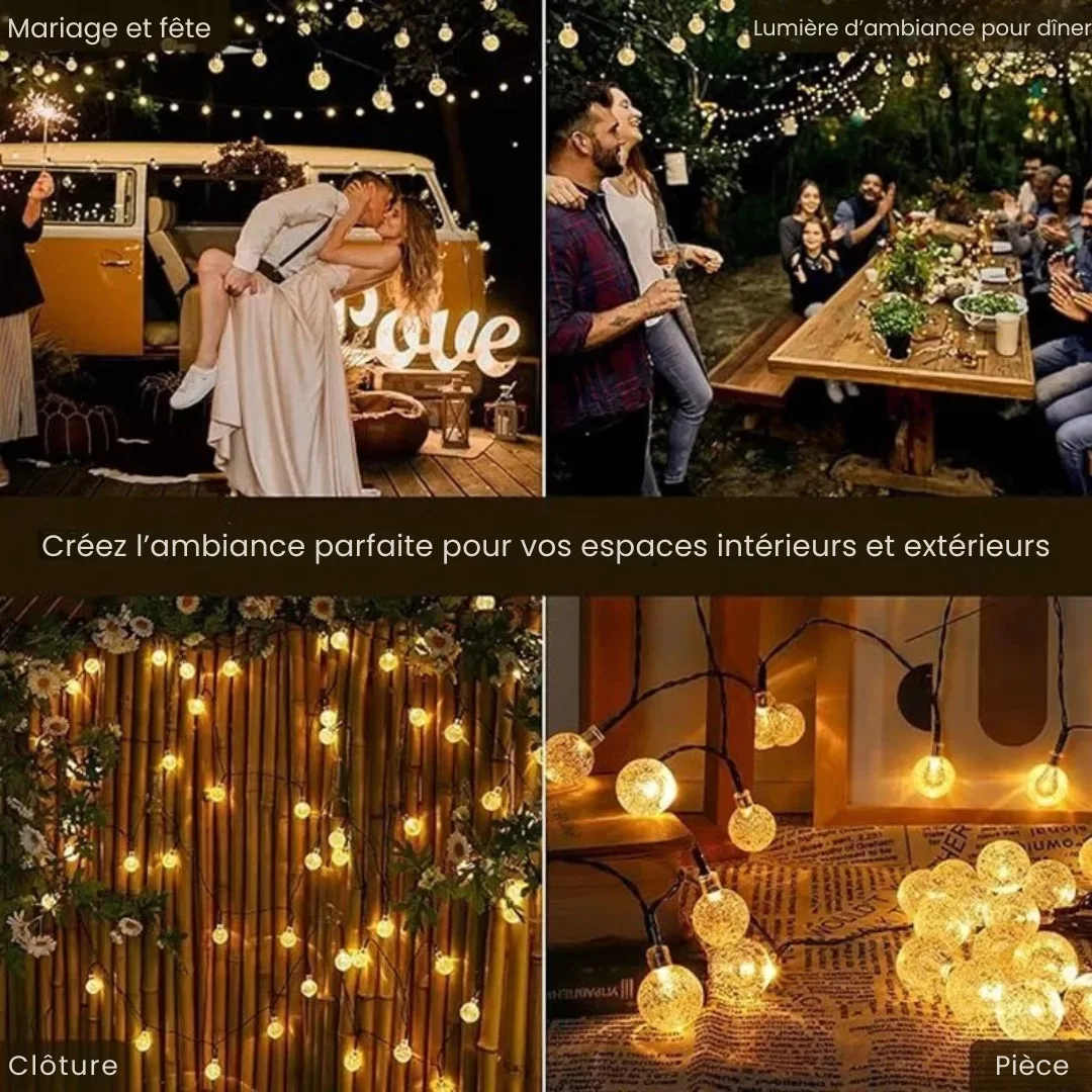 Guirlande lumineuse solaire pour pergola extérieure – Ambiance chaleureuse et éco-friendly pour vos soirées en plein air – Image 5
